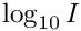 $ \log_{10} I $